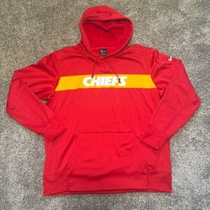 Men’s Kansas City Chiefs Nike NFL On Field Apparel Red Hoodie Size XL Football